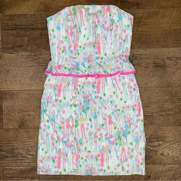 Lilly Pulitzer 💫 Holy Grail 💕 Sleeveless Peplum Lowe Shift Dress in Pop - Picture 2 of 16